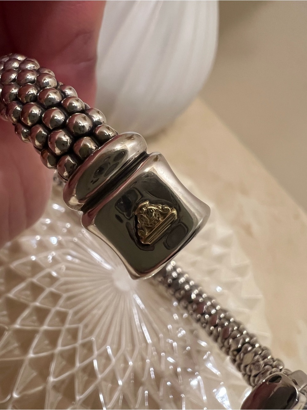 LAGOS 18K Yellow Gold & Sterling Silver Peridot Caviar Bracelet - Picture 9 of 16